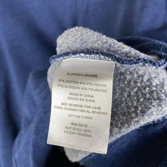 Hoodiebuddie Hoodie Men's XL Full Zip Navy Blue Cotton Blend Adults - Picture 6 of 8